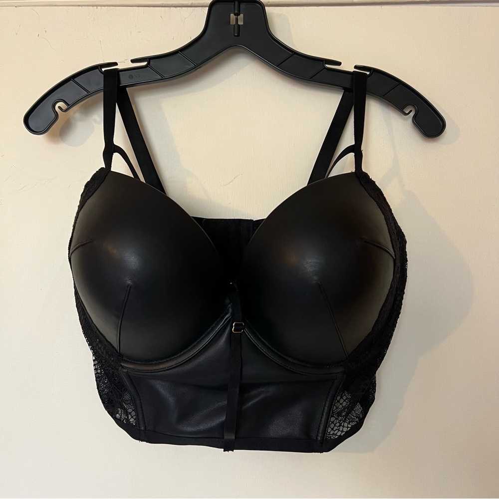 Victoria's Secret Black Leather Bustier - Picture 2 of 5